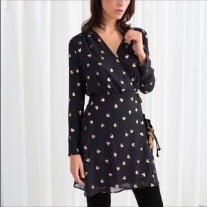 Beautiful & other stories wrap dress. Gold details